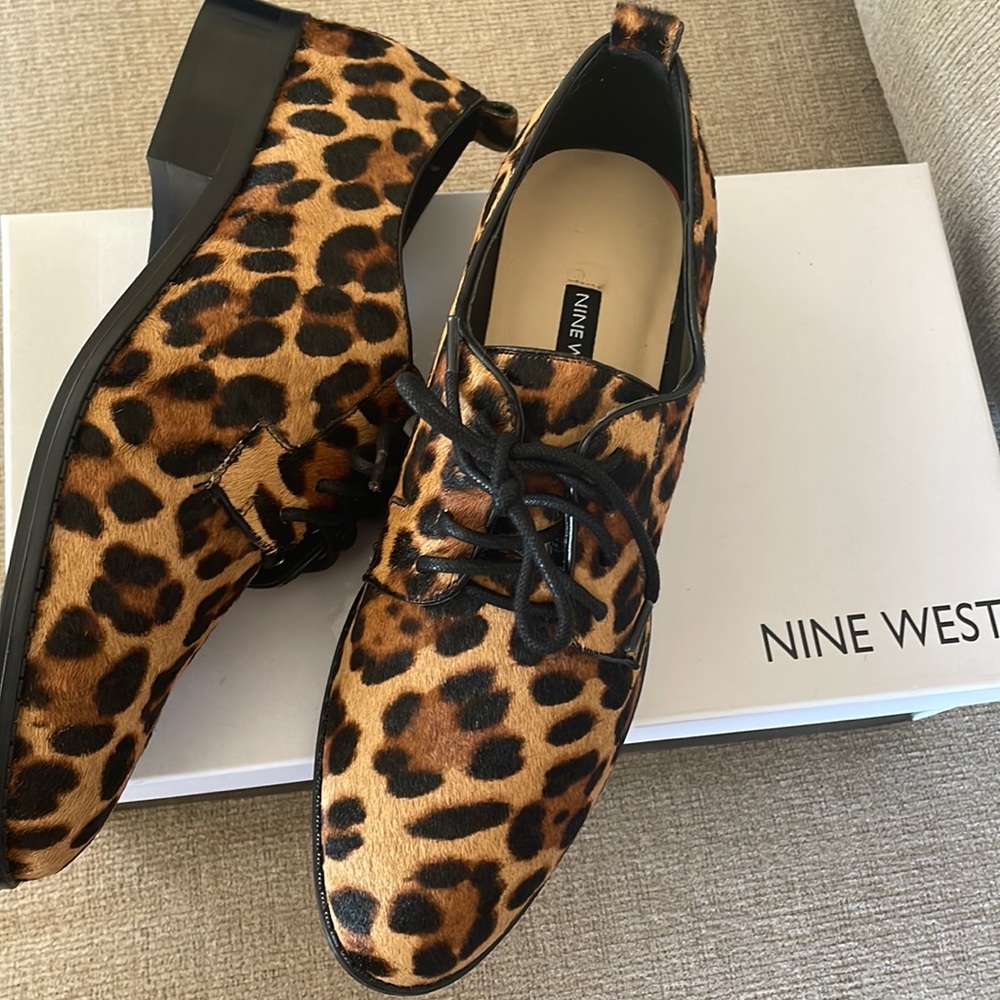 Nine West Henley leopard oxfords